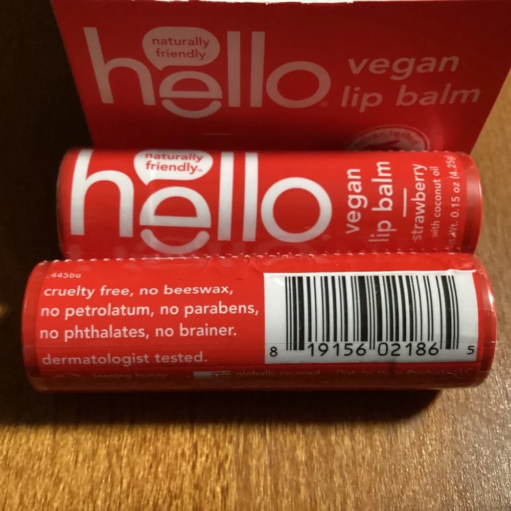 Hello Vegan Strawberry Lip Balm Bundle